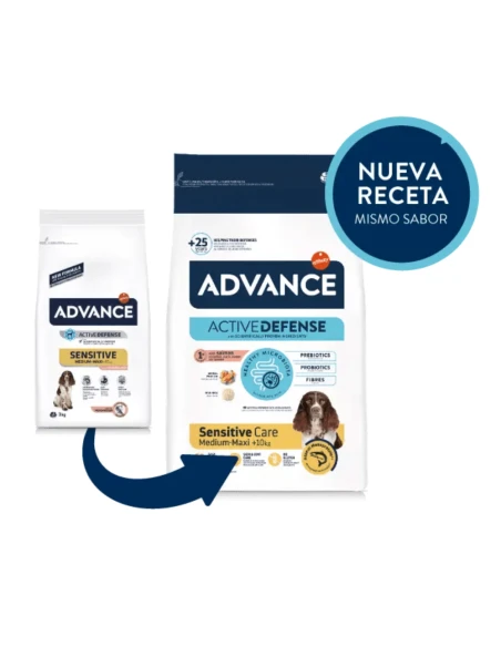 Pienso para Perro Med/Maxi ADVANCE Sensitive Salmon y Arroz 3kg